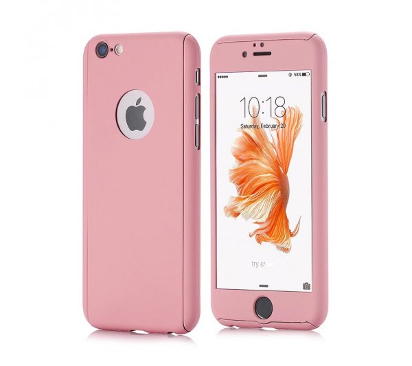 360° kryt Apple iPhone 6/6S - ružový
